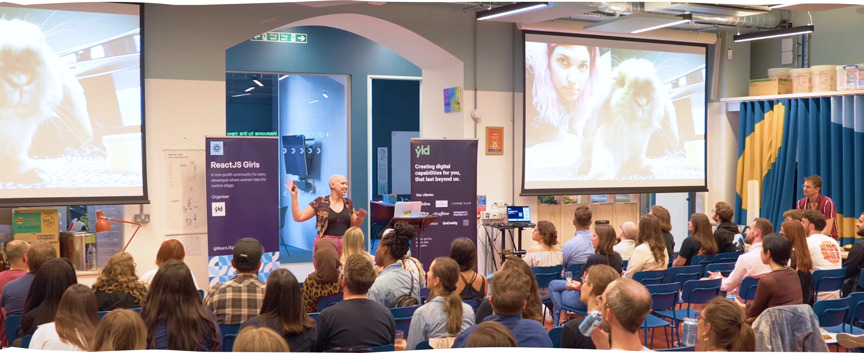 Benny at a public speaking event