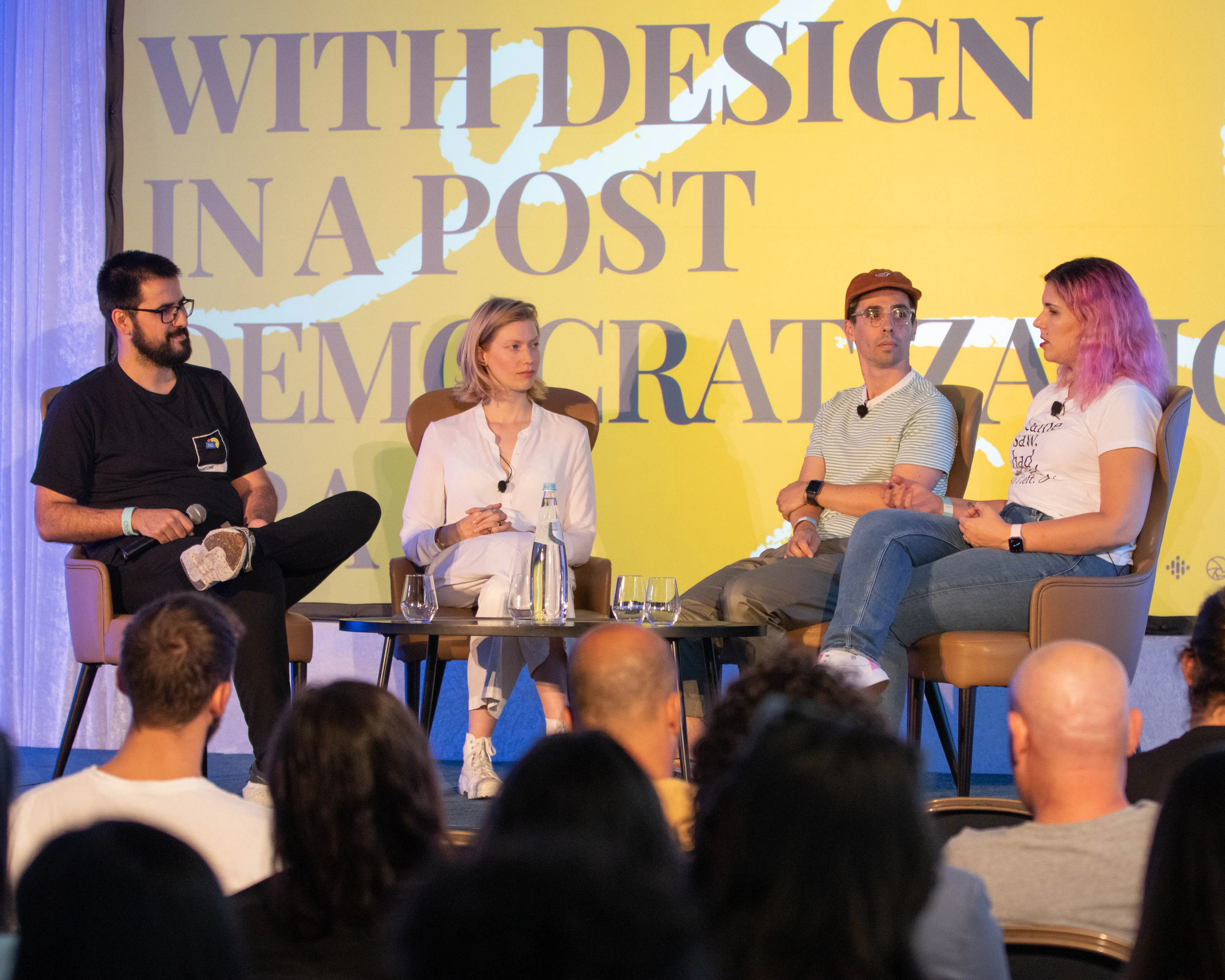 Benny sitting in a panel